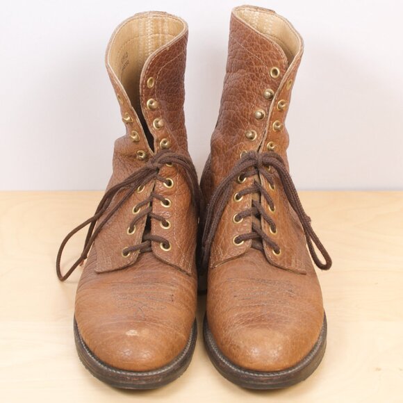 Canada West Brahma 9E Packer Boot 9-Eye Brown Bullhide Vibram Sole - Picture 3 of 6